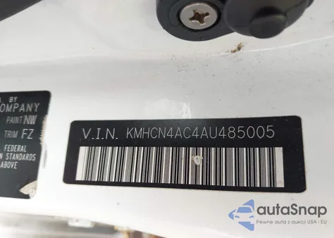 2010 Hyundai Accent Gls из США, поврежденный, VIN KMHCN4AC4AU485005